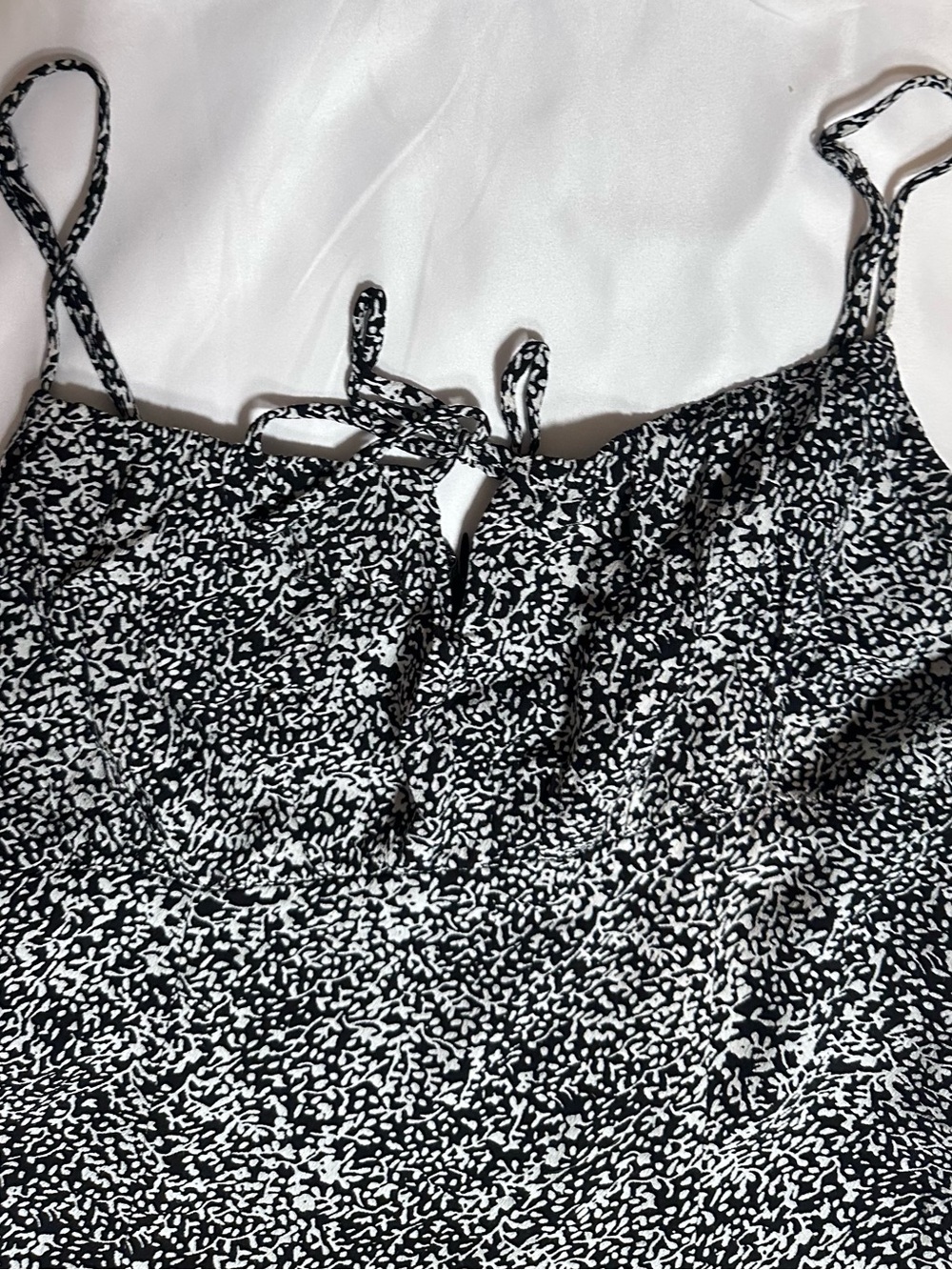 Dynamite Black & White Speckled Slip Dress | Size Small - Picture 3 of 6